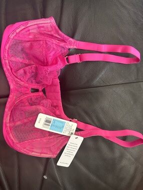 Natori Vibrant Pink Lace Underwire Bra